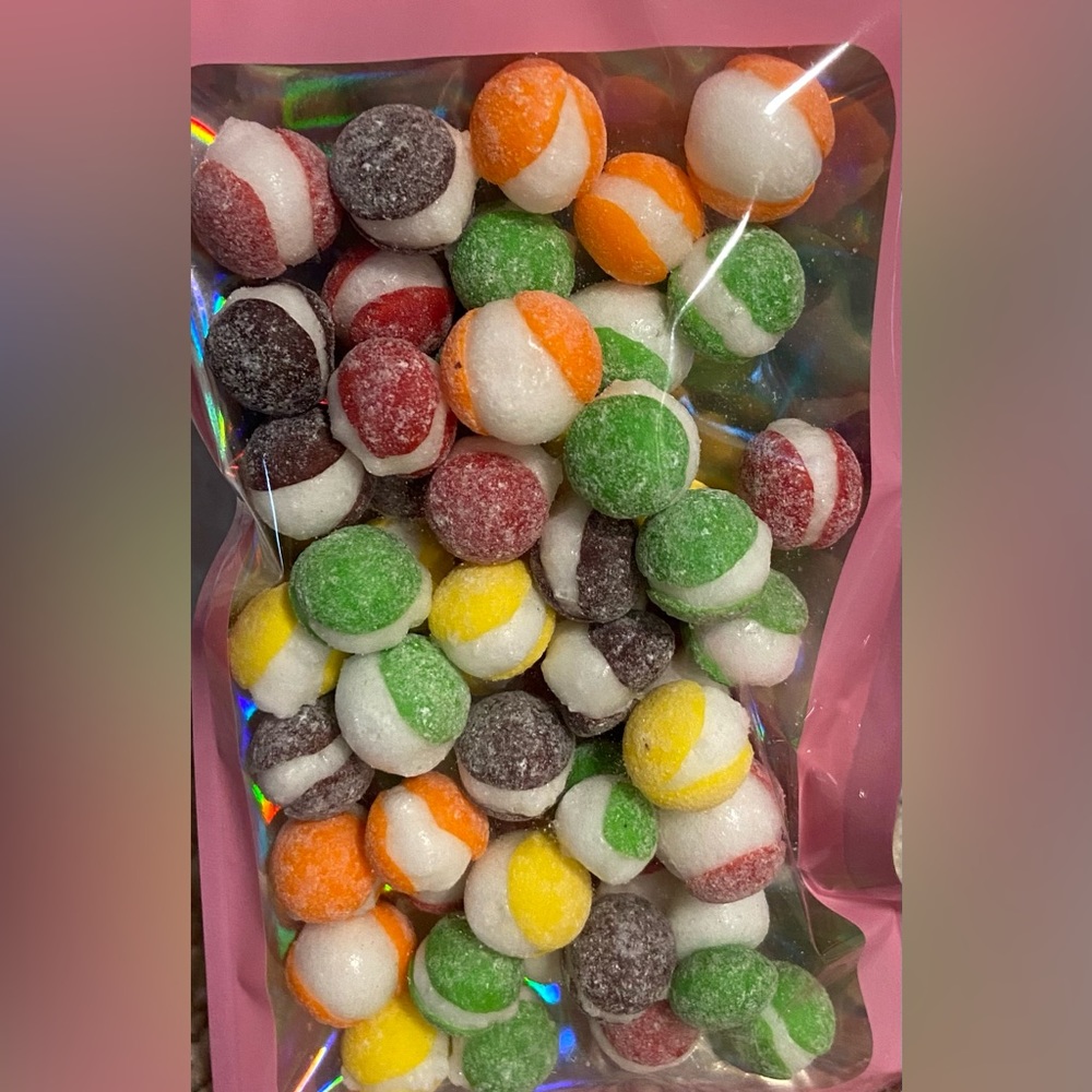 Freeze dried sour skittles